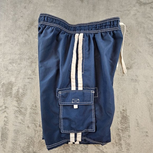 Kanu Surf Swim Trunks Men's Large Blue Barracuda Mesh Lining Pockets Beach - Picture 3 of 10